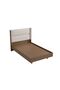 Allison 120x200 Floating Young Bed with LED - Beige/Natural Oak, Engineered Wood, 2-Year Warranty - 8
