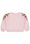6-9 Years Old Sweatshirt with Floral Embroidery on the Shoulder - Pink 7-8 Years Old - 2