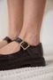 Briana Bitter Brown Patent Leather Mary Jane Shoes - 5