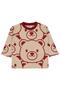 Teddy Bears Printed 6-18 Months Sweatshirt - Claret Red 18-24 Months