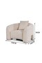 Zairah 1 Seater Fabric Sofa - Beige, Solid Wood Frame, Stylish & Comfortable, 2 Year Warranty - 5