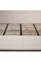 Alhamra 200x200 Super King Bed - Beige/Brass Upholstered MDF & Solid Wood Frame - 2 Year Warranty - 6