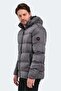Winter Waterproof Hooded Men's Coat Dark Gray - 4