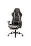 Belanda Gaming Chair with Footrest - Black/Grey Faux Leather, Metal Frame, 2-Year Warranty - 5