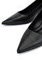 Women's Genuine Leather Black Leather Heeled Shoes - 8