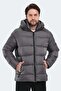 Winter Waterproof Hooded Men's Coat Dark Gray - 3