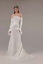 Strapless Satin Crepe Gloves Fish Model White Engagement Dress Promise Dress Wedding Dress Wedding Gown - 3