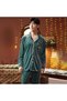 Men Pyjamas Set Nightwear Two-Pieces Velvet Sleepwear Shirt Pants MG16 -Green - 5
