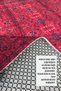 Design Burgundy Red Afghan Turkmen Chenille Carpet Rug Runner Non-Slip Washable Living Room Kitchen Hallway - 6