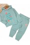 Girl Child 2-3-4-5-6 Years Old, Transitional Hooded , Compact Tracksuit Set with Floral Embroidery