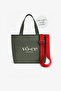 Khaki Green Large Canvas Bag