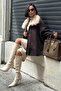 Fur collar Oversized jacket 6135-08 - 5