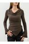 Women's 3 Different Styles Wearable Degaje Collar Blouse 0042 - 5