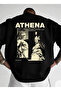 سويت شيرت برقبة دائرية للجنسين قصة فضفاضة ATHENA مطبوع