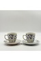 Nazar Bead Patterned 2-Person Coffee Cup Set - 2