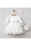 Mimosa Flower 4-Piece Luxury Mevlüt Set 100% Cotton Newborn Baby Girl - 2