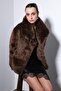 Brown Faux Fur Women's Jacket - 4