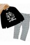 Girl's Heart Printed Tights, Transitional , 2-10 Years Old Sweatshirt Bottom Top Tights Set - 2