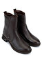 Women's Genuine Leather Brown Heeled Boots - 2