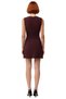 Women's Skater Fit Boat Neck Sleeveless Plain Woven Mini Dress Belt Pleated Winter Chic in Your Wardrobe - 4