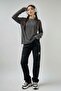 Plain Smoked Thin Fabric Oversize Unisex Sweatshirt
