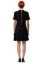 Women's Polo Neck a Line Short Sleeve Corded Fabric Skater Dress Modern Knitwear Textured Ideal for Casual Wear - 4