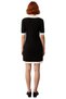 Women's Polo Neck Short Sleeve Knit Mini Dress with Shift Pattern Provides All-Day Comfort. Good Quality - 4