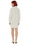 Women's Turtleneck Shift Pattern Acrylic Knitwear Sweater Dress Long Sleeve Winter Casual Stylish Design - 4