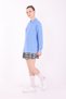 Unisex Adult Polo Neck School T-Shirt Basic Long Sleeve School T-Shirt 100% Cotton S-2Xl Blue - 6