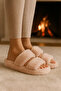Women's Powder Double-Striped Furry House Slippers Byndcift01 - 2