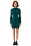 Women's Bodycon Long Sleeve High Neck Ribbed Color Block Mini Knitwear Dress Stylish and for Winter Outfits - 3