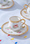 Violet 6-Person Coffee Cup Set - 100 ml