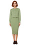 Women's Grey Midi Bodycon Knitwear Dress and Short Cardigan Two-Piece Set Autumn Winter Style Quality Chic - 3
