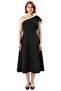 Women's Plus Size Bodycon Midi Dress One Shoulder Asymmetrical Neckline Chic Elegant Woven for Invitations - 3