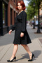 Women's Plus Size a Line V Neck Long Sleeve Mini Knitted Dress Animal Print Casual Chic Quality
