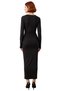 Women's Bodycon Fashion Forward V-Neck Long Sleeve Belted Midi Knitted Stylish Evening Party Dress Good Quality - 4