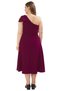 Women's Plus Size Bodycon Midi Dress One Shoulder Asymmetrical Neckline Chic Elegant Woven for Invitations - 4