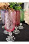 6 Pcs Bohemia Crystal Fish Back Model Cutting Brown so Water Glass Cup (180ml) - 7