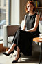 Women's Shift Mold Aerobin Woven Plain Maxi Dress Sleeveless Crew Neck Offers Everyday Chic - 2