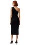 Women's Bodycon One Shoulder Midi Dress Draped Stretchy Knitted Fabric with Stylish Design Offers Comfort - 4