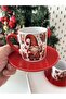 فنجان قهوة تركي مصنوع يدويًا لعيد الميلاد من Gnome مطبوع - عبوة من قطعتين - 2