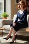 Women's Bodycon Plain Knitwear Midi Dress Long Sleeve V-Neck Casual Stylish and Comfortable for Outfits Good Quality - 2