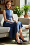 Women's Evening Dress Skater Dress Mock Neck Sleeveless Midi Length Plain Pattern Stylish Ideal Choice for Night and Events - 2