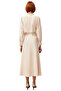 Women's Plain Pattern a Line Maxi Woven Dress Mock Neck Long Sleeve Spring Autumn Offers Elegance - 4