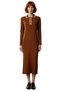 Women's Polo Neck Knitwear Dress Shift Fit Standard Long Sleeve Maxi Length Comfortable Casual Stylish for Combinations - 3