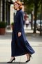 Women's a Line Crinkle Woven Maxi Dress Mock Neck Long Sleeve Comfortable and Stylish Ideal for Everyday Outfits