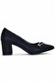 Nhr3 Black Satin Women's 8cm Heeled Shoes - 2