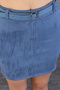 Women's Mini-Length Belted Suede Skirt Above the Knee - 4