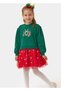 Girl's Joy Printed Tulle New Year's Dress Nbk-24908