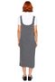 Women's Grey Jile Knitwear Dress Midi Length V-Neck Sleeveless Relaxed Fit Spring Autumn Everyday Elegance - 4
